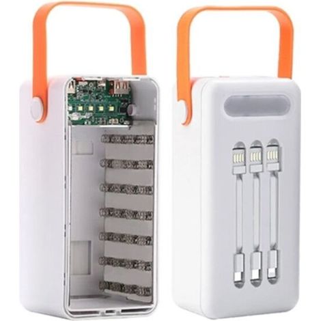 Dual-USB Handygehäuse für 28x 18650 Akku Schnellspeicherung DIY Schnellladung Schwarz (1/5)