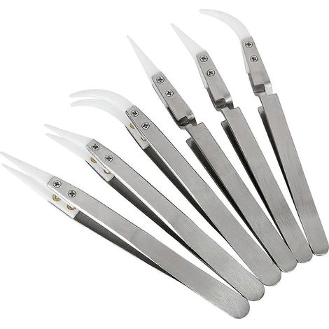 Lot de 6 pinces de soudure inversée en céramique de précision, non conductrices (1/5)