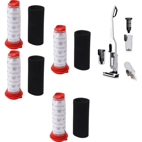 Vor- und Schaumstofffilter für Bosch Staubsauger (4 x Vor- und Schaumstofffilter + 4 x Schaumstofffilter, Modelle 754176/754175/BCH6, waschbar und herausnehmbar) (1/5)