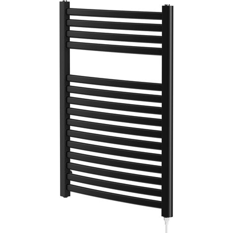 Colore Columbus Matt Black 800mm x 600mm Electric Heated Towel Rail (1/5)