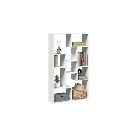 Bibliothèque blanc 72x20x120 bois d'ingénierie (1/5)