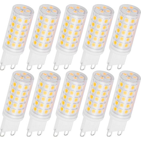 10 Ampoules LED G9 4W 54 LEDs Blanc Chaud pour Lustre Applique Murale AC100-265V (1/5)