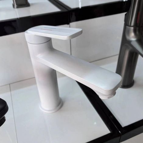 Nordic minimalist luxury bathroom vanity, gunmetal gray basin faucet, household bathroom hot and cold water sink faucet -- Y-314