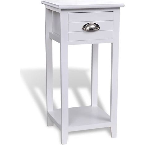 Maison Exclusive - Comodino con 1 Cassetto Bianco (1/5)