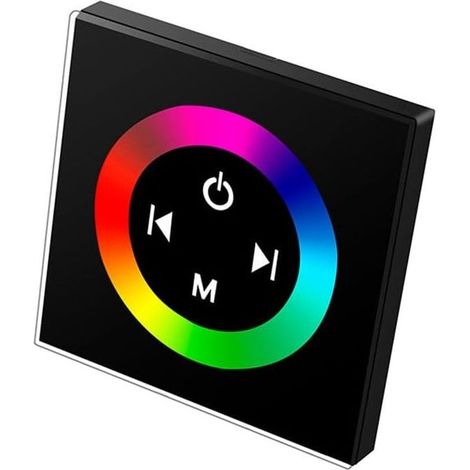 Télécommande tactile LED RVB 12V 24V 288W Panneau de contrôle verre trempé 4 broches Compatible bandes lumineuses couleur changeante (1/5)