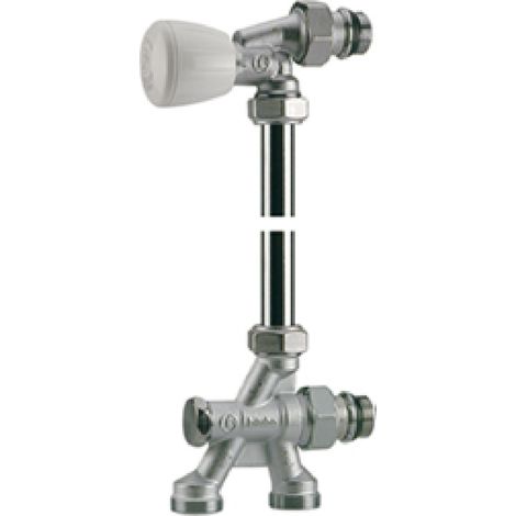 Gruppo termostatizzabile con attacchi dal pavimento per impianti bitubo Giacomini R438  1/2" x 16 (1/2)