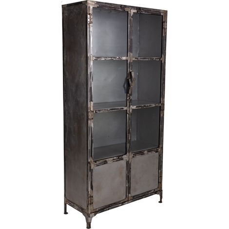 Vitrina de metal negra 90x40x190 (1/5)