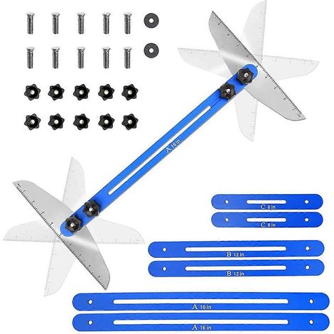 Treppenstufen-Messschablone, Treppenlehre, Treppenmesswerkzeug, Blau