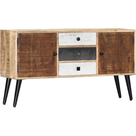 vidaXL Buffet 118x30x62 cm Bois de manguier massif (1/5)