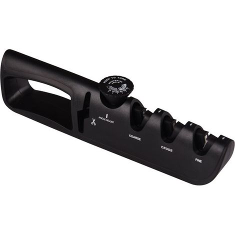 Aiguiseur Couteaux Professionnel à 3 Niveaux, Eguiseur à Angle Réglable, Affuteur Manuel Couteau Multifonction, Accessoires pour Couteaux de Cuisine (1/5)