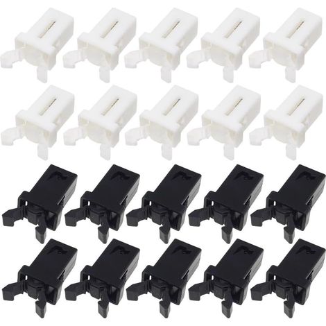 Interrupteurs de couvercle de poubelle, lot de 20, loquet de rechange autobloquant, verrou à ressort en plastique PR-001 pour couvercles de poubelle, conteneurs de stockage, réparation (1/5)