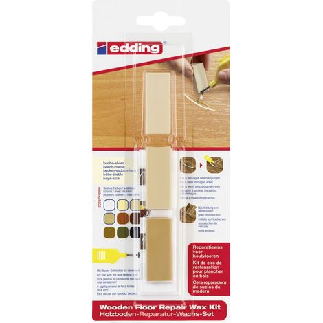 Edding Holzboden-Reparaturwachs-Set 8902 buche- ahorn Wachs