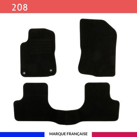 Tapis de voiture - Sur Mesure pour 208 (2012 - 2019) - 3 pièces - Tapis de sol antidérapant pour automobile (1/4)