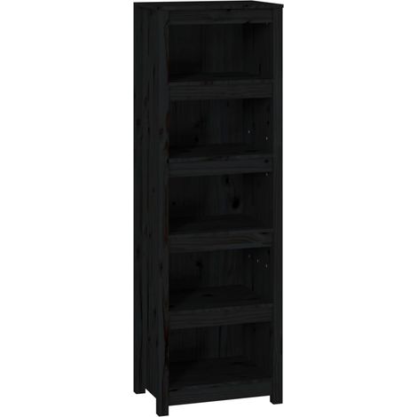 Maison Exclusive - Bücherregal Schwarz 50x35x154 cm Massivholz Ki