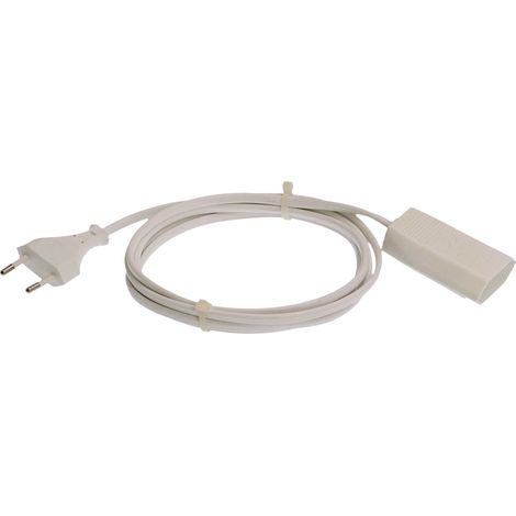 Verlängerungkabel Eurostecker 2 m weiß IP20 H03VVH2-F 2x0,75
