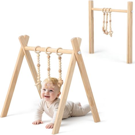 Gymnase pour bébé,gymnase en bois,gymnase pliable pour bébé,cadeau pour nouveau-né,gymnase d'activité,portique d’éveil,arche de jeux,arche d’éveil,a (1/5)