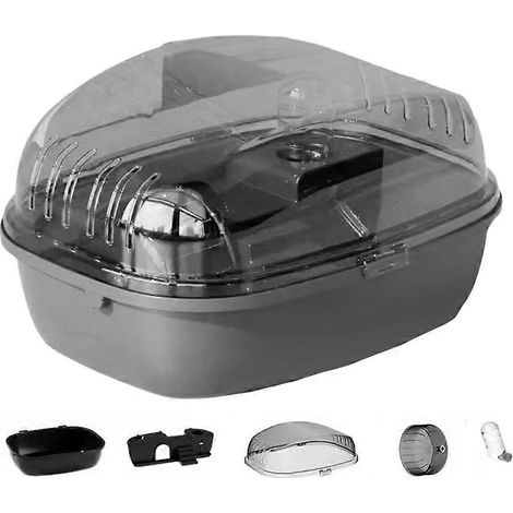 Transparentes, rollendes, burgförmiges Rennspielzeug für Hamsterkäfige, geeignet für Mäuse, Hamster, Meerschweinchen und andere Kleintiere. Haustierzubehör. (1/5)