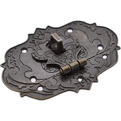 HOXILEELEO - Fermoir ancien pour boîte à bijoux vintage, boîte cadeau, fermoir pour valise, crochet, boucle de meuble, 5 pièces (1/5)
