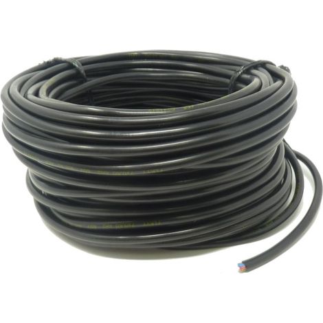 Maxter – Câble électrique 3 x 1,5 mm² – 25 mètres – Basse tension jusqu'à 50V – Conducteurs en cuivre multibrins – Gaine PVC résistante