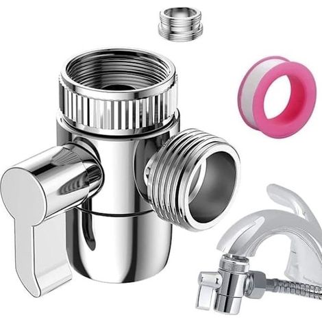 3-Wege-Umstellventil, Adapter für Küchenarmatur M22 M24 G1/2 für Ausziehbrause (1/5)