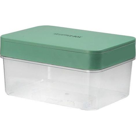 Lot de 2 bacs à glaçons en silicone avec seau et couvercle, cuillère à glace incluse, moule à glaçons souple antiadhésif, sans BPA, facile à démouler (1/5)