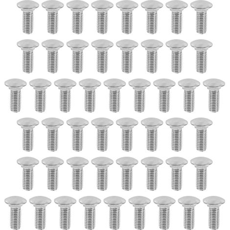 Boulons à tête ronde et collet carré en acier inoxydable Healeved, lot de 50, résistants la (1/5)