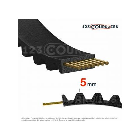 Courroie simple dentée super torque 450-S5M20