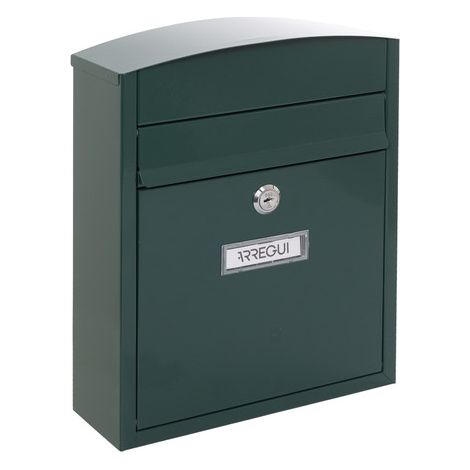 ARREGUI Compact E5733 Cassetta Postale Individuale in Acciaio, Cassetta della Posta da Parete, Cassetta Postale Da Esterno, Dimensione S (DIN A5), Facile da Montare, Verde