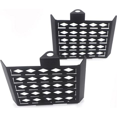 1 piece. Color: Black. Material: Metal. Motorcycle radiator grille.