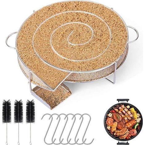 Générateur De Fumée Froide acier inoxydable avec brosse et crochet pour le fumage à froid dans les fumoirs, fumeurs,grils,Fumoir (1/4)
