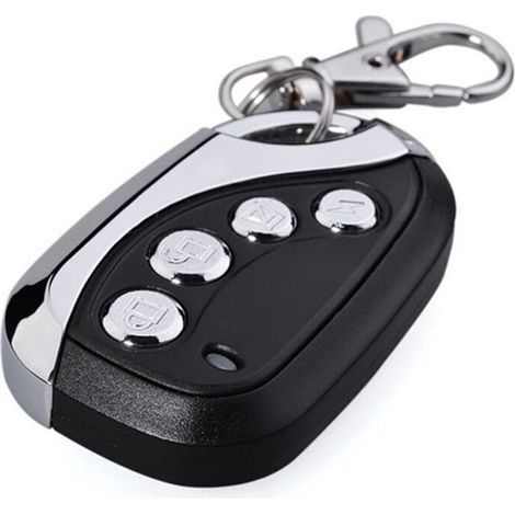 Télécommande de garage noire 433 MHz, type copie, compatible portails électriques, barrières et portes de garage, accessoire voiture (1/4)