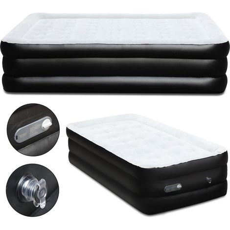 Wolketon Luftmatratze mit Integrierter Elektrischer Pumpe, Luftbett Selbstaufblasend, Premium-Gästebett, Aufblasbare Matratze für Camping oder 190×100×46 cm