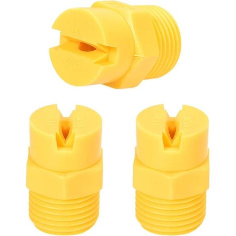 3 PIÈCES. Flachstrahldüse Düsen PP 65 Grad 3,6mm Öffnungsdurchmesser 1/2NPT Gewinde (1/2)