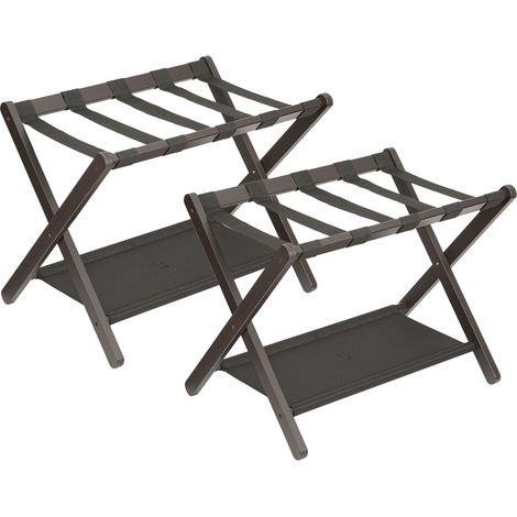 Porte-bagages pliable en bambou, gain de place (1/5)