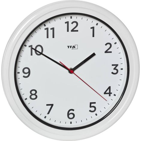Montre Outdoor TFA Dostmann 60.3078.02 à quartz 33 cm x 52 mm blanc protégé contre les projections d'eau
