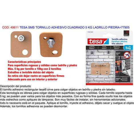 TORNILLO ADHESIVO RECTANGULAR TESA 5 kg - Pack 2 ud
