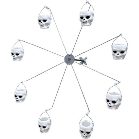 Large Wheel Bird Feeder Outdoor Hummingbird Feeder Rotating Food Dispenser 8 Cups Halloween (1/5)