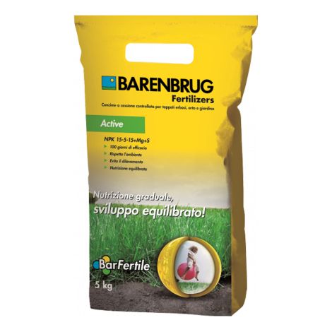 Concime universale 5 kg barenbrug prato e ornamentali NPK 15-5-15 +Mg +S