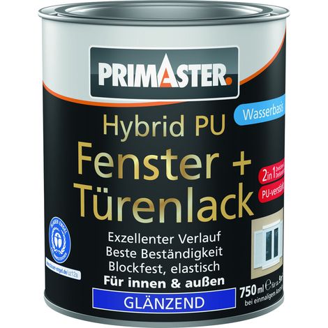 Primaster Hybrid PU-Fenster + Türenlack 750 ml weiß glänzend Lack