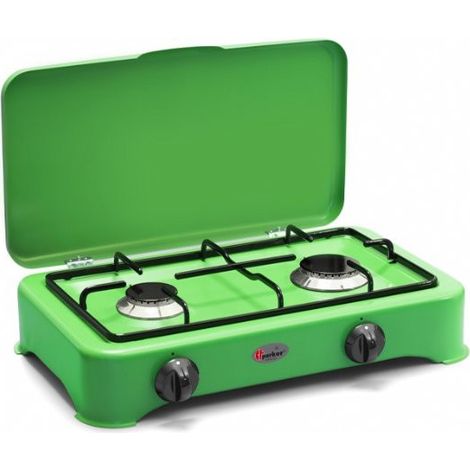 FORNELLO A GAS METANO / GPL A 2 FUOCHI VERDE MELA CFPARKER MOD. 5326VSPG Gpl