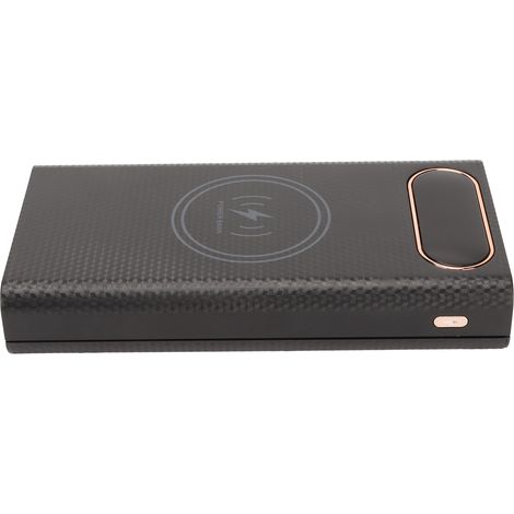 Schnellladegehäuse (22,5 W) für 6 x 21700-Akkus mit 15 W kabelloser Ladefunktion – DIY-Powerbank, lötfrei – Schwarz (1/5)