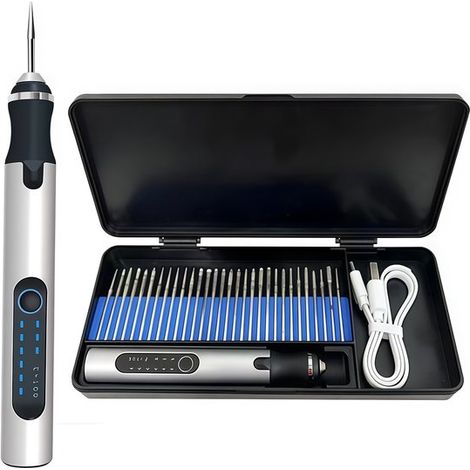 Pluma de grabado,Máquina de grabado,Pluma de grabado eléctrica,Pluma de grabado inalámbrica,Pluma recargable por USB,Para madera,Para plástico (1/5)