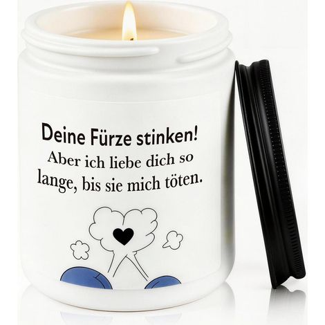 Duftkerze mit Spruch für Männer, Valentinstagsgeschenk, Jahrestag, Geburtstag, Lavendelduft