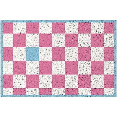Tapis de cuisine rembourré anti-fatigue, 38 x 58 cm, imperméable et antidérapant, à carreaux, pour un confort optimal en position debout. (1/5)