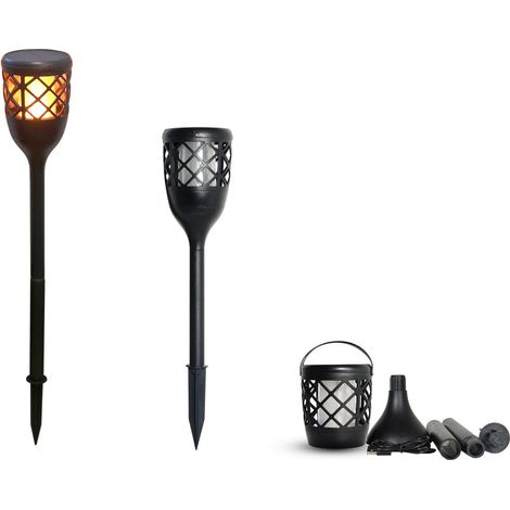 Paletto da giardino led mod. Flame colore nero