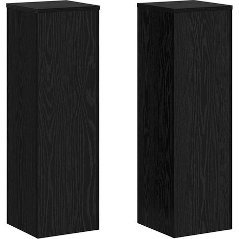 Maison Exclusive - Supporto per piante 2 pcs Rovere Nero 25 x 25 x 80 cm