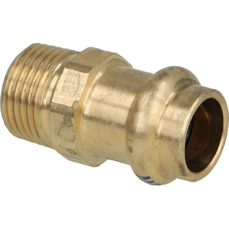 Raccord à sertir laiton rouge transition 12 mm x 3/8’’ F/FM contour V