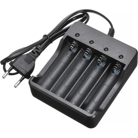 Chargeur Rapide pour Batterie AA, AAA. Convient aux Batteries : 10440, 14500, 17670, 18650, 18700. (1/4)
