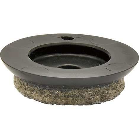 Wagner QuickClick Einsatz Möbelgleiter ULTRASOFT zum Aufdrücken ø 25mm, schwarz, 4 Stück (1/2)