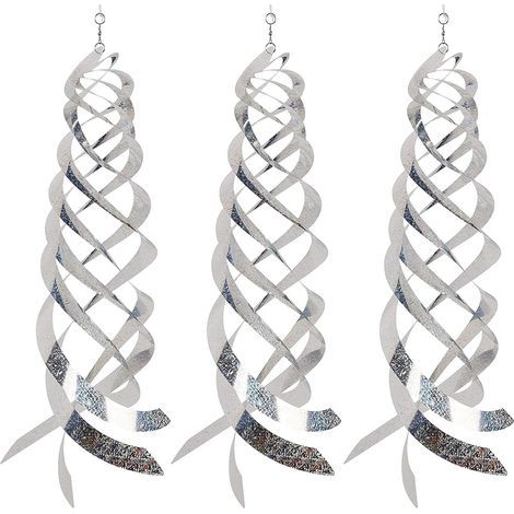 Repelentes de aves de perlas raras, disuasivo espiral para aves, varillas reflectantes para ahuyentar aves, dispositivo de control disuasorio giratorio ornamental, mantiene a las aves fuera de la casa (1/5)